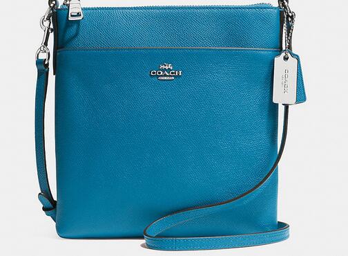 Coach Zip In Logo Small Blue Crossbody Bags CFT - Click Image to Close